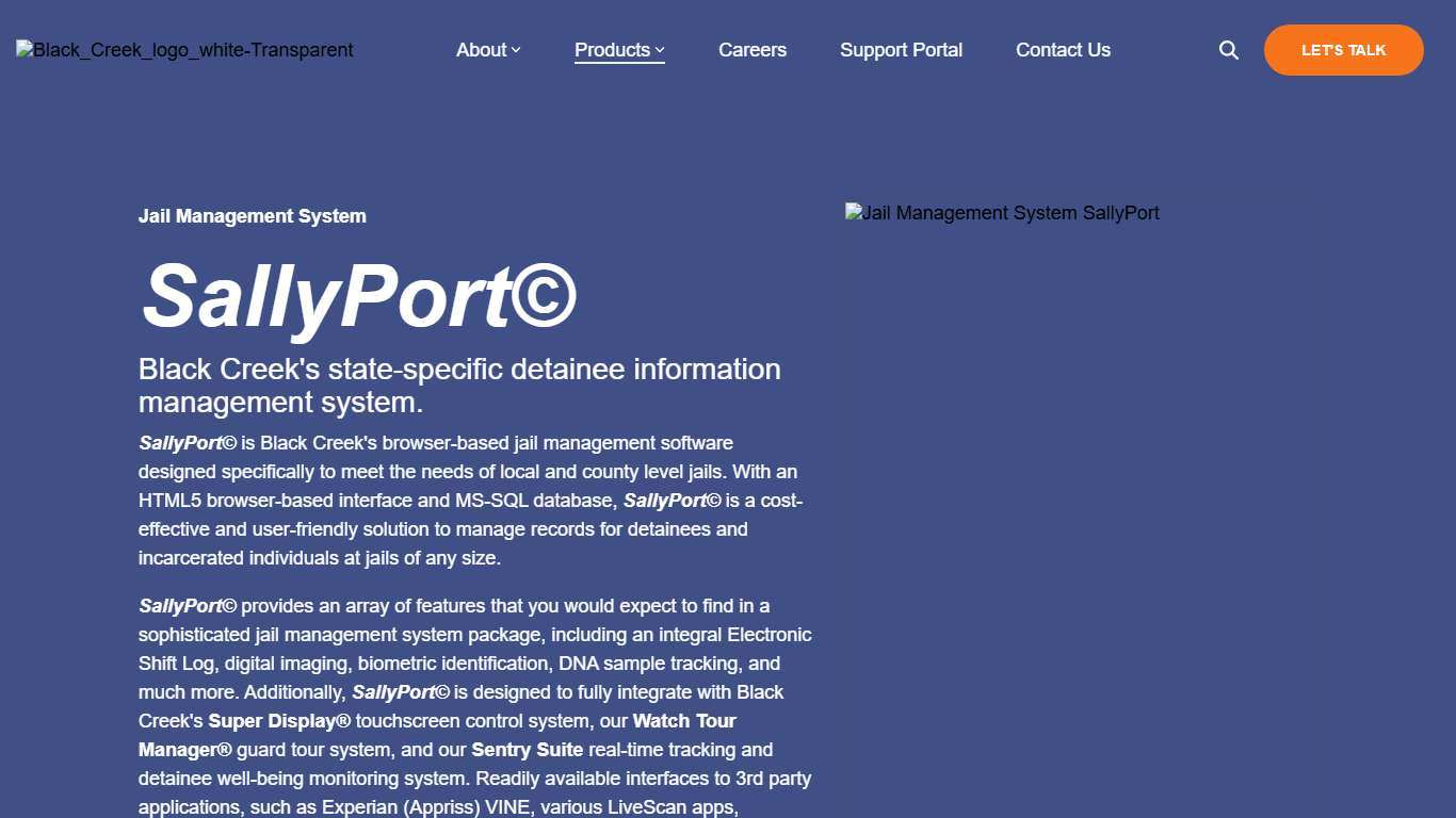 State Specific Jail Management System | Black Creek ISC